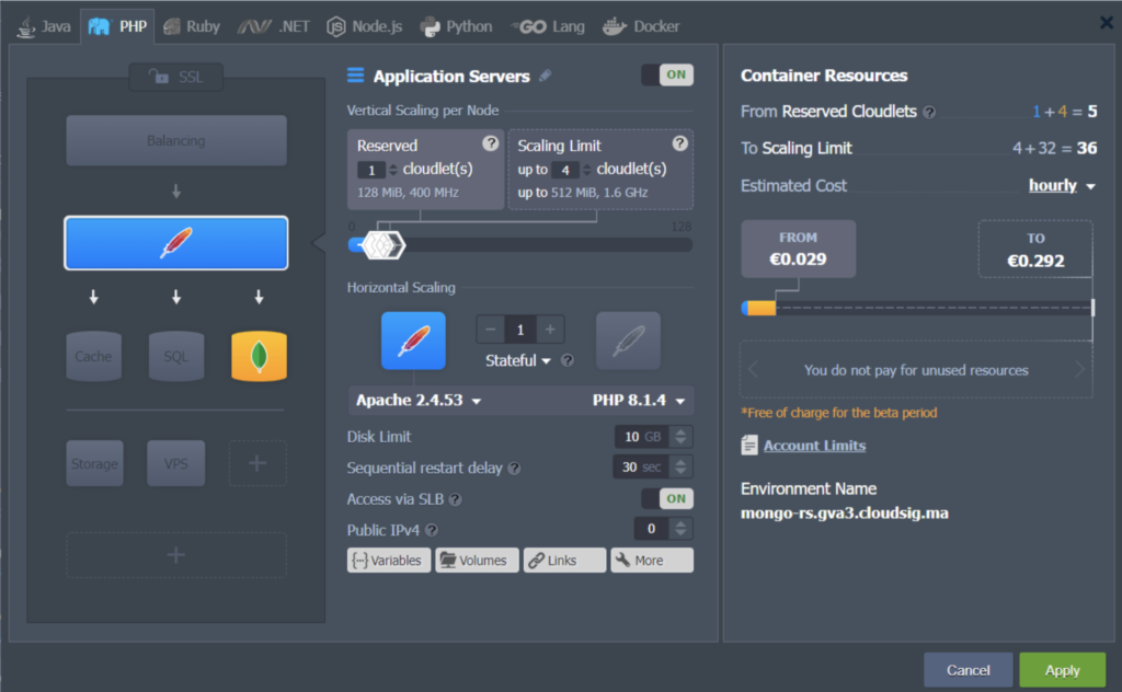 23-Press Change Environment Topology button