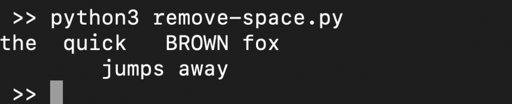 run Removal of Lead/Tail Spaces script