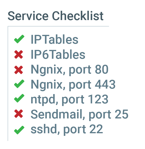 service Checklist