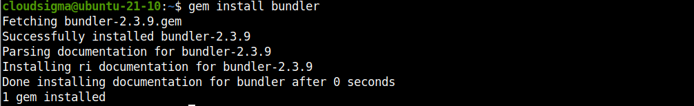 gem install bundler