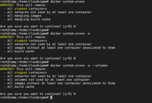 docker prune options