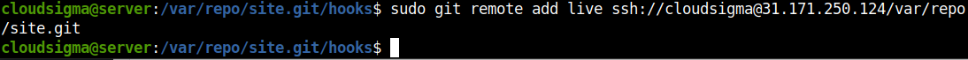sudo git remote