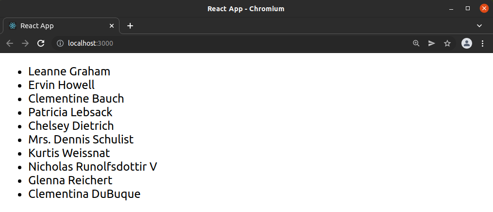 React app