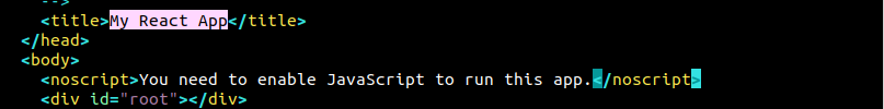 my react app