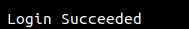 login succeeded