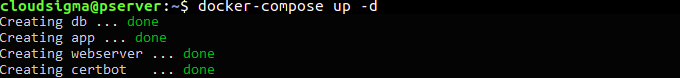 docker-compose up