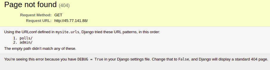 page not found