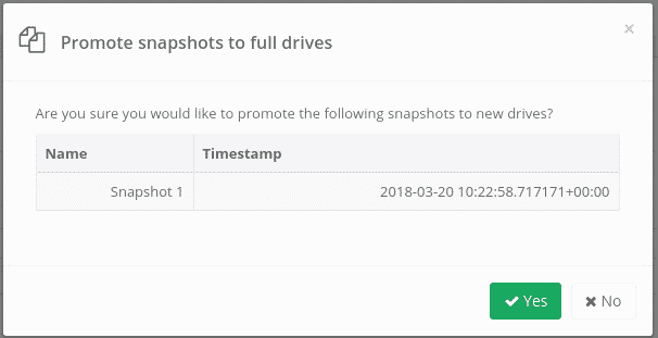 promote snapshots