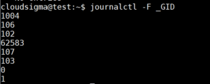 possible gid Journalctl
