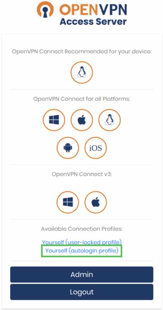 6- OpenVPN Access Server Admin UI panel
