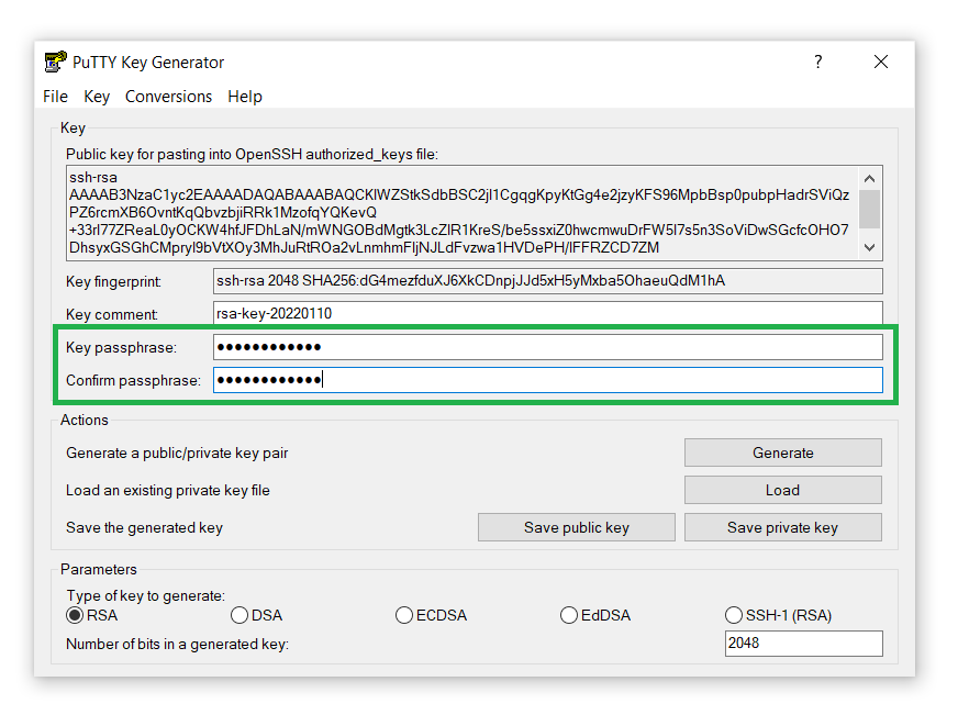 Key passphrase