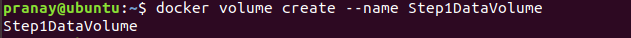 Docker Volume Create