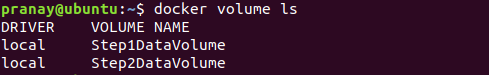 Docker Volume List