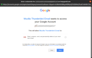 google permissions SMTP Server