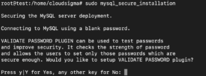 mysql secure installation