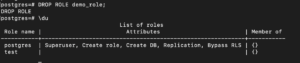 drop role