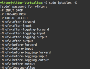 iptables list