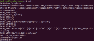 set command Environmental and Shell Variables