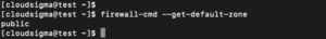 check firewall default zone