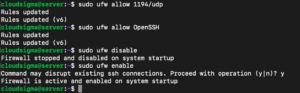 ufw commands