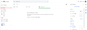 gmail settings pane