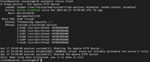 httpd status