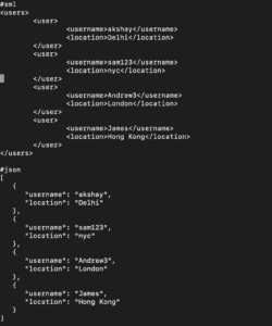 xml vs json