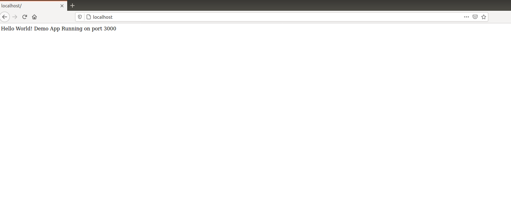 localhost after applying proy pass