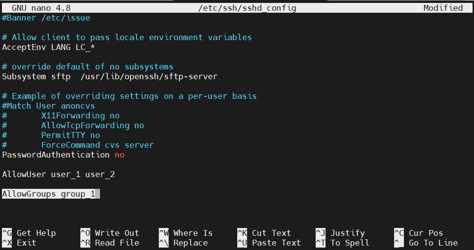 Allow User Groups