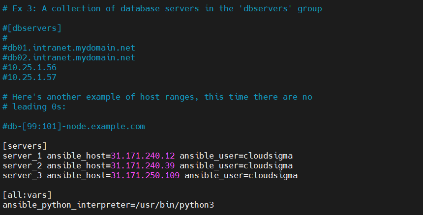 Ansible hosts file updated
