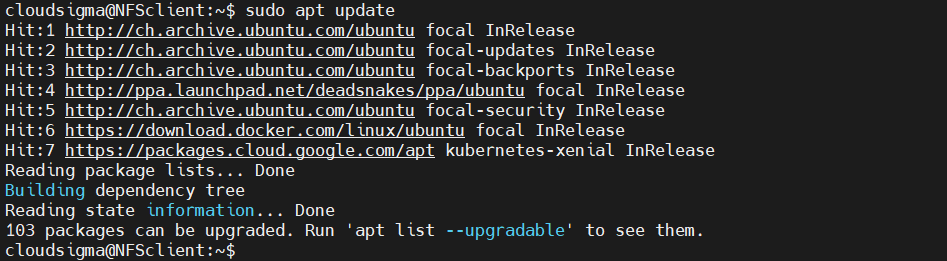 Client apt update