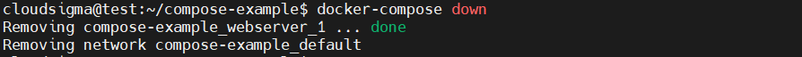 docker compose down