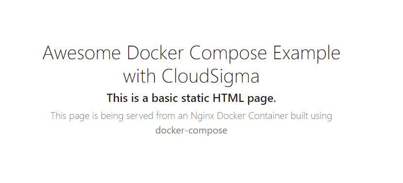 docker compose webpage