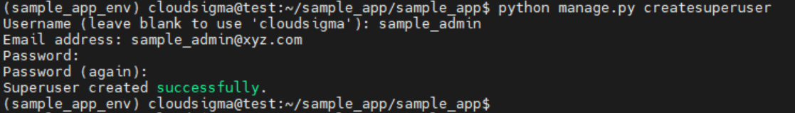 Enabling and Connecting the Django Admin Interface Create SuperUser