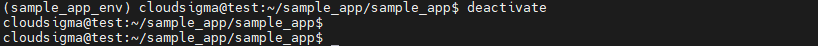 Deactivate Virtual Env