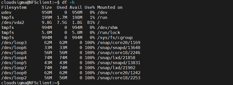 Disks after unmount