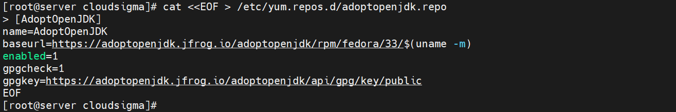 Fedora adoptopenjdk