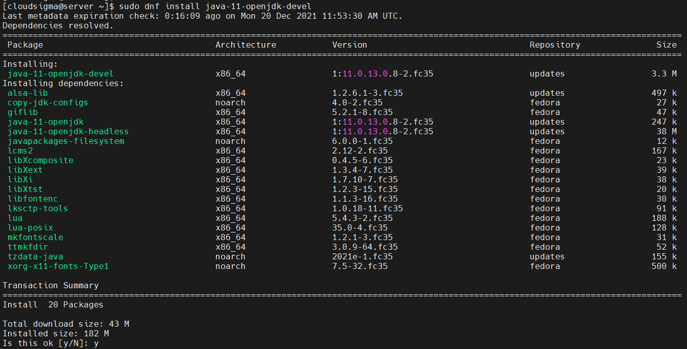 Fedora Openjdk 11 Install