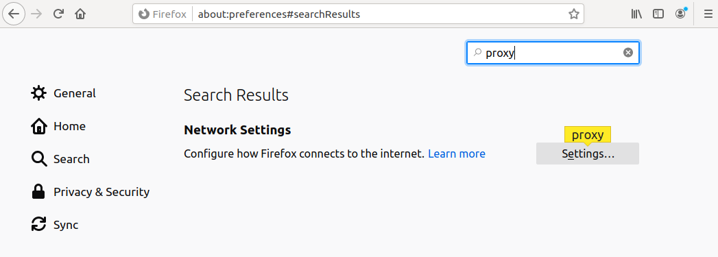 firefox preferences