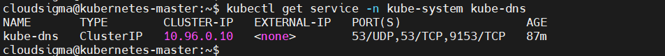 get kube dns service