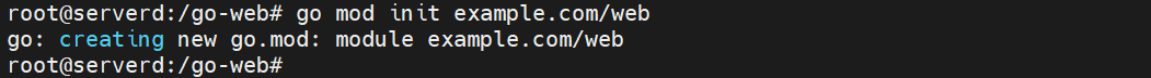 Go Web Application Init Project