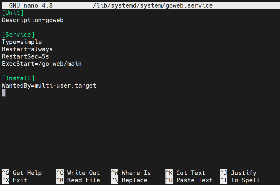 go web service