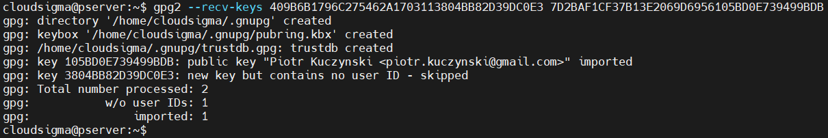 gpg_recv_keys Ruby on Rails with PostgreSQL