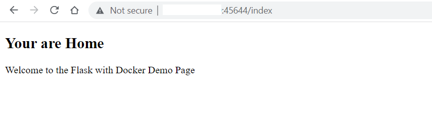 Flask application Index