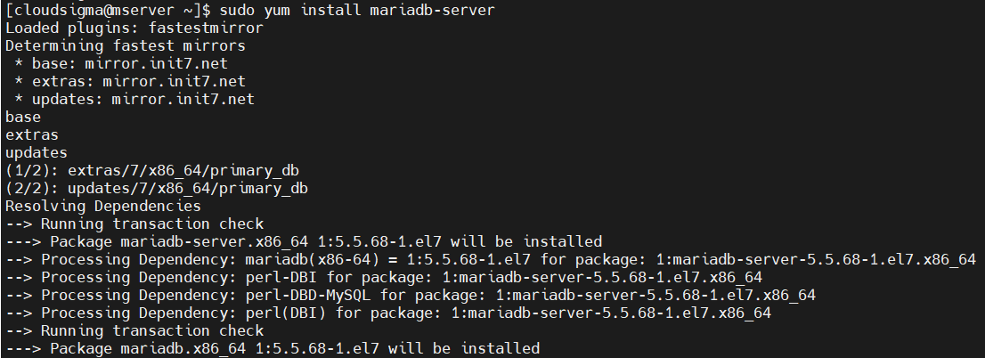 Installing Mariadb 5.5