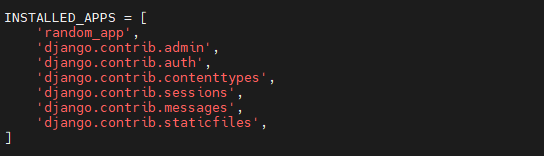 Enabling and Connecting the Django Admin Interface Installed Apps