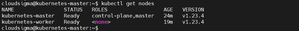 kubectl get nodes
