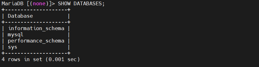 Listing Databases