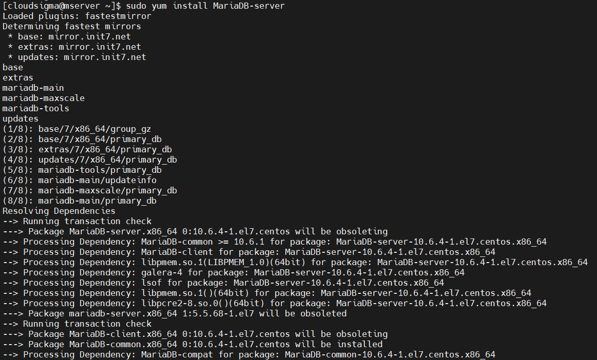 Mariadb 10 Installation