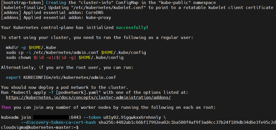 install Kubernetes Kubeadm Init